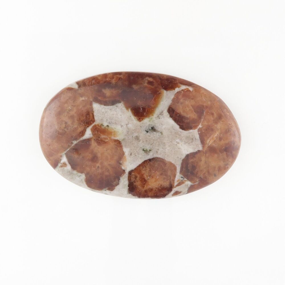 Spessartine garnet in limestone cabochon - 3327