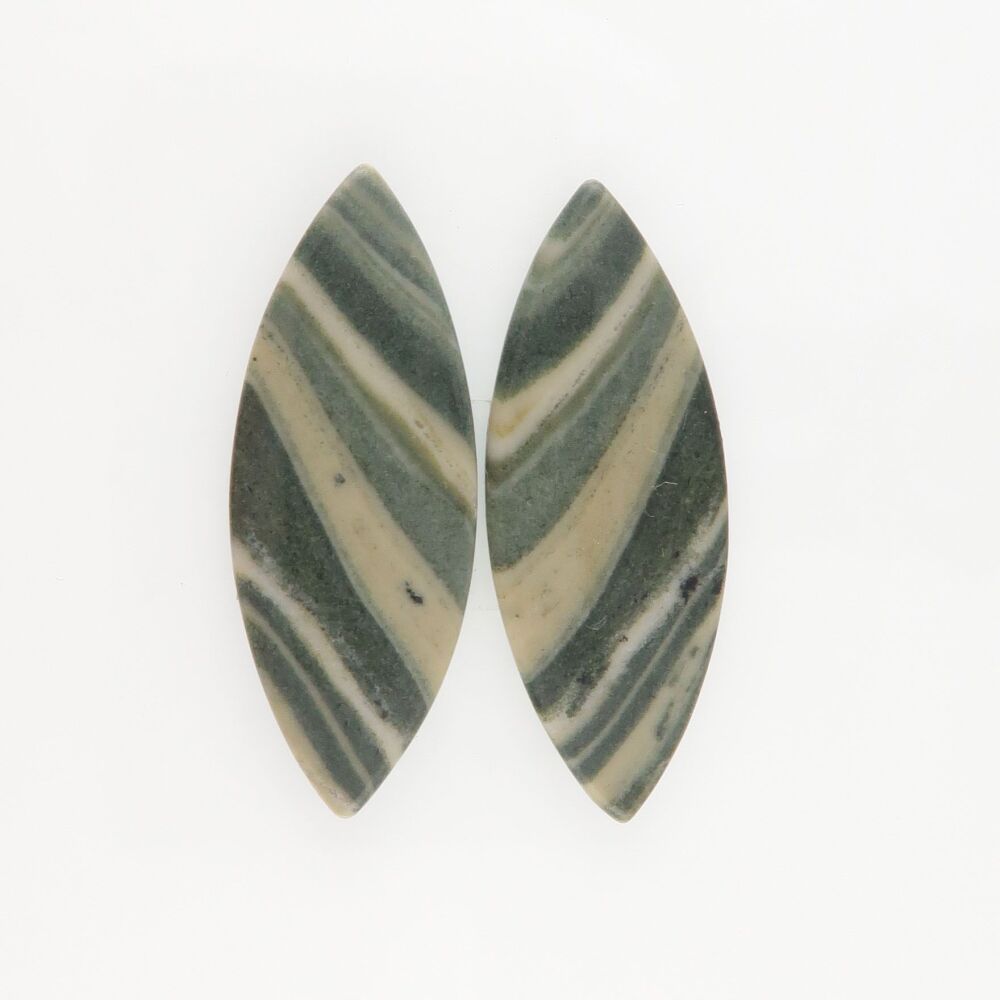 Green Jasper pair - 3768