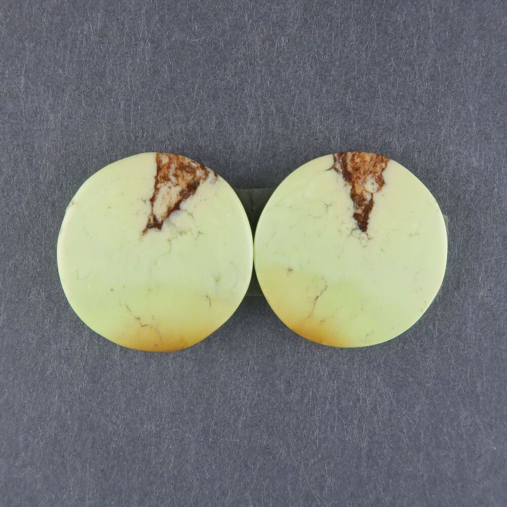 Lemon chrysoprase pair - 3690
