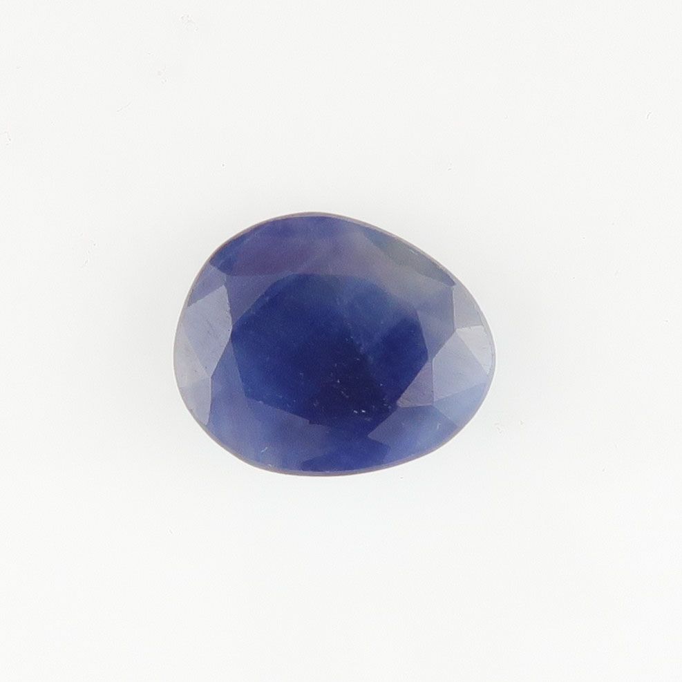 Sapphire shallow faceted parti blue - 3739