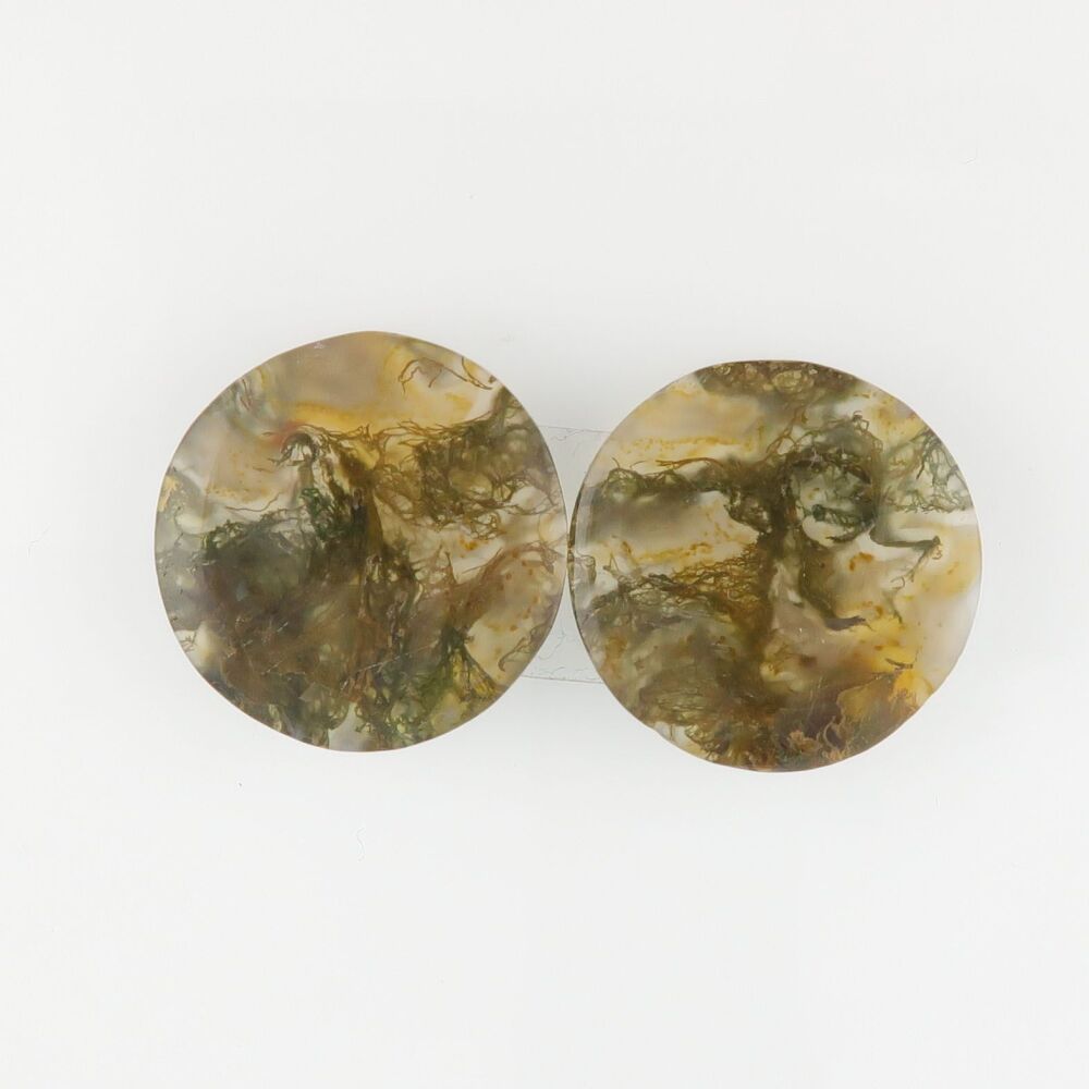 Moss agate pair - 3788