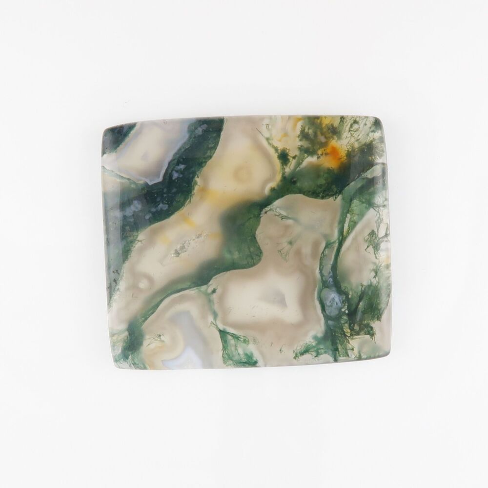 Moss agate cabochon - 3651