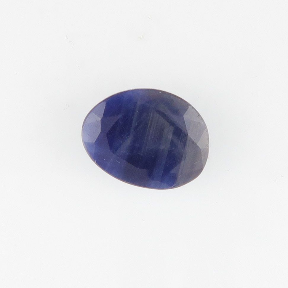 Sapphire shallow faceted blue with sheen - 3738