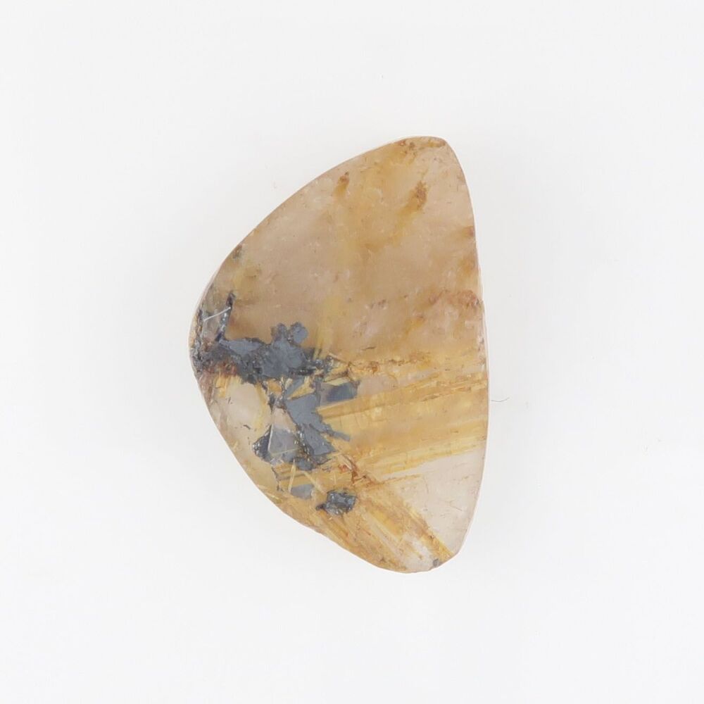 Rutilated quartz unpolished top cabochon - 3668