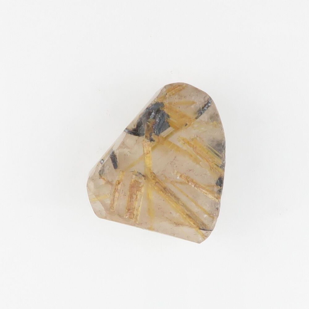 Rutilated quartz unpolished top cabochon - 3672
