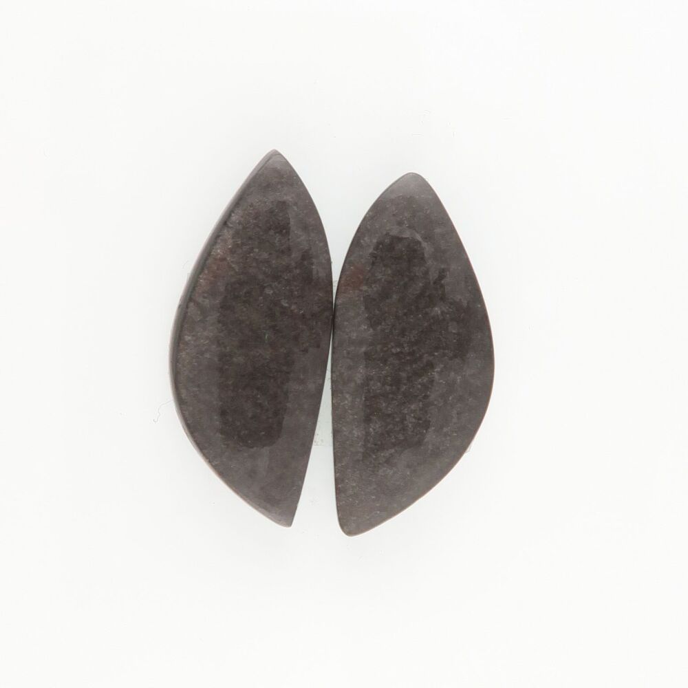 Silver sheen obsidian pair - 3776