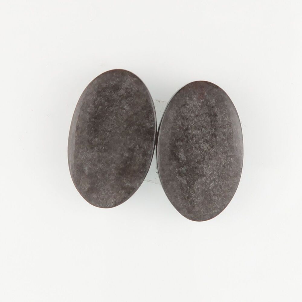 Silver sheen obsidian pair - 3775