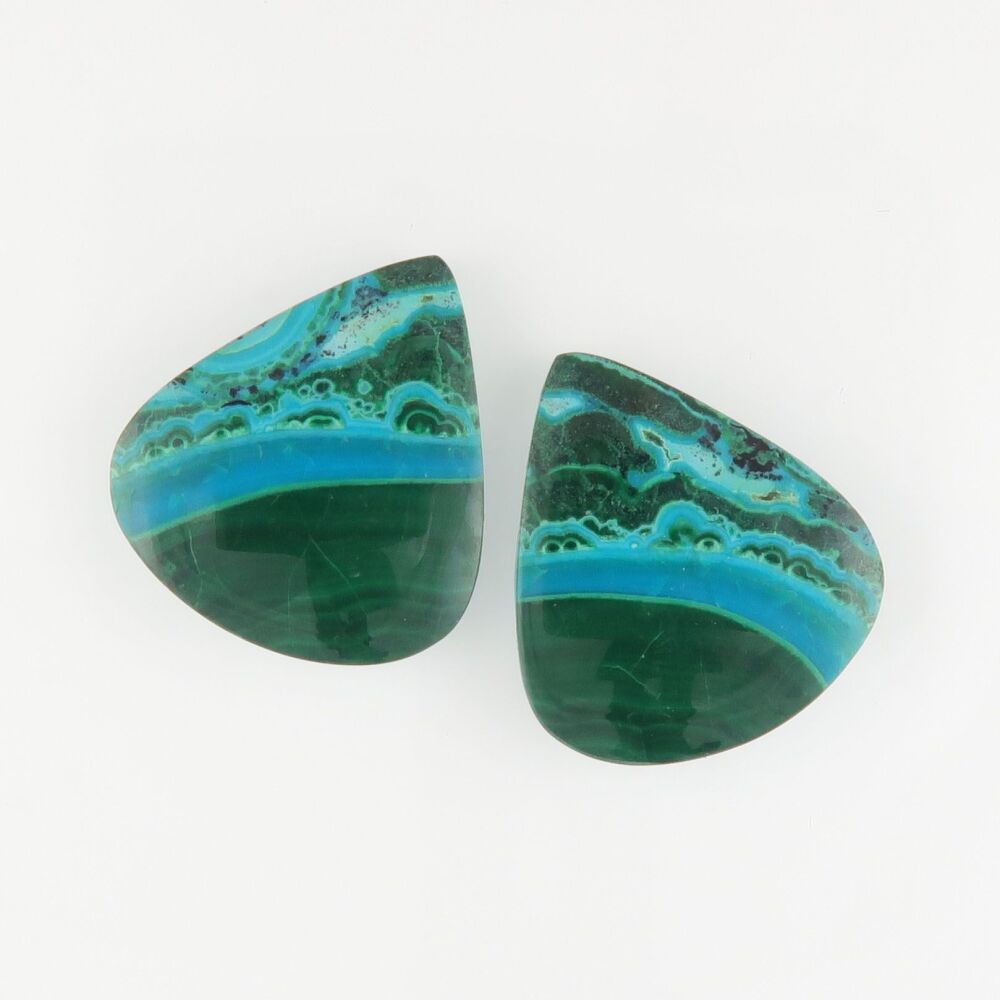 Malachite & chrysocolla pair - 3717