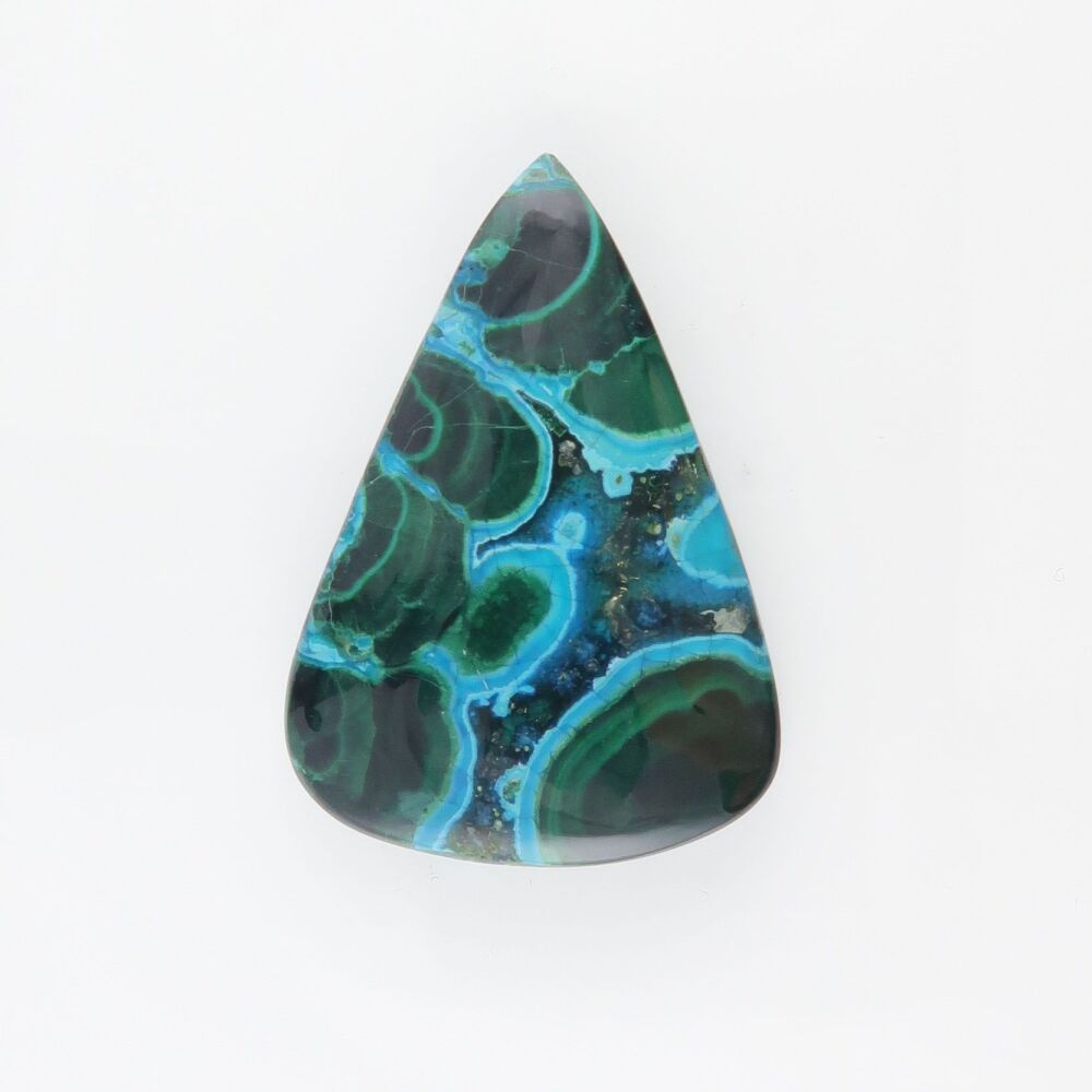 Malachite & chrysocolla cabochon - 3712