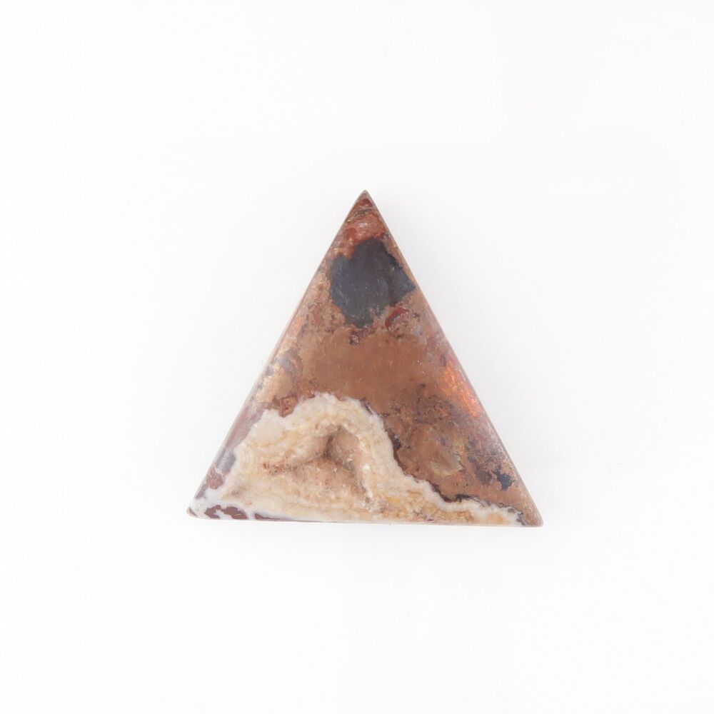 Copper in dolomite cabochon with druzy - 3558