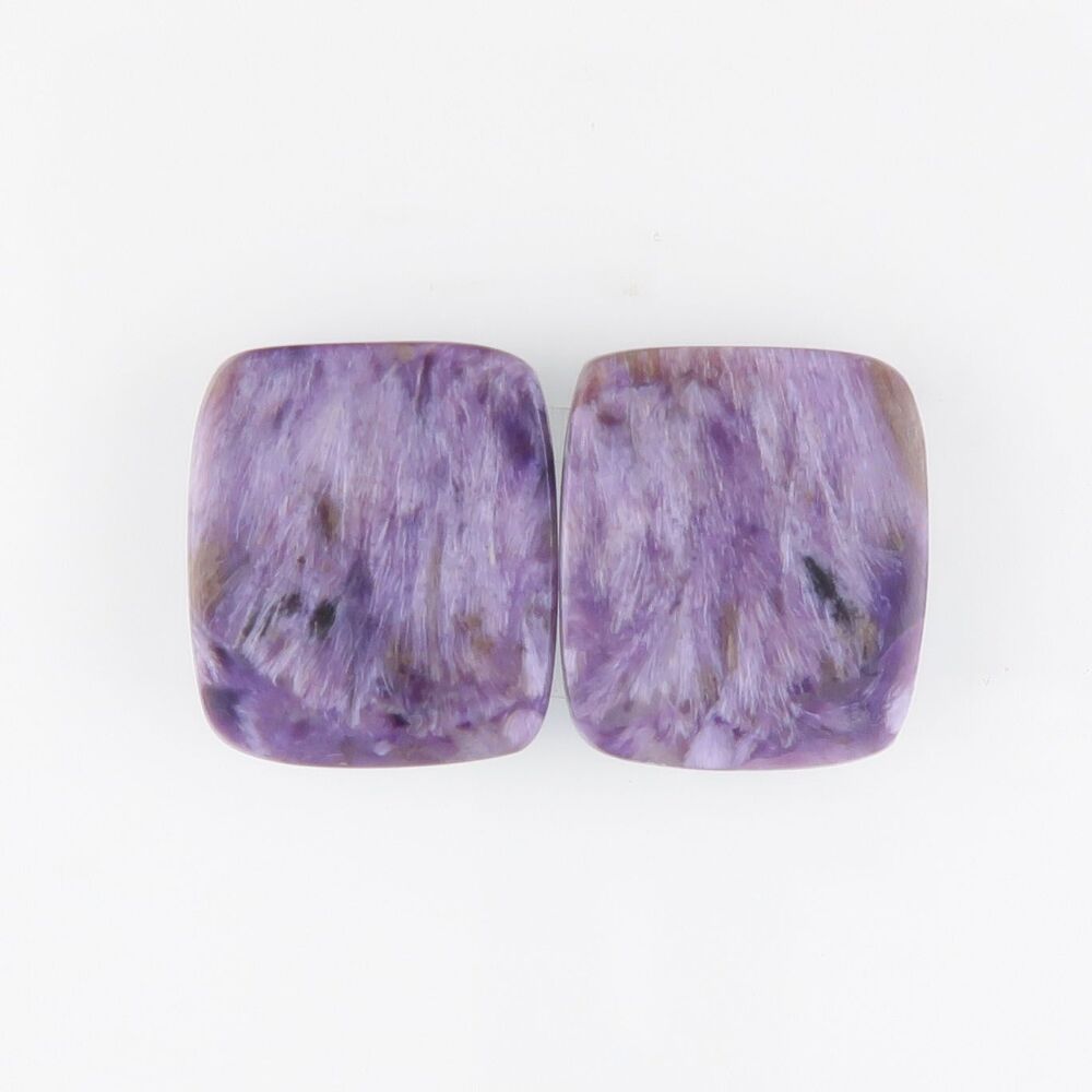Charoite pair with chatoyancy - 3769