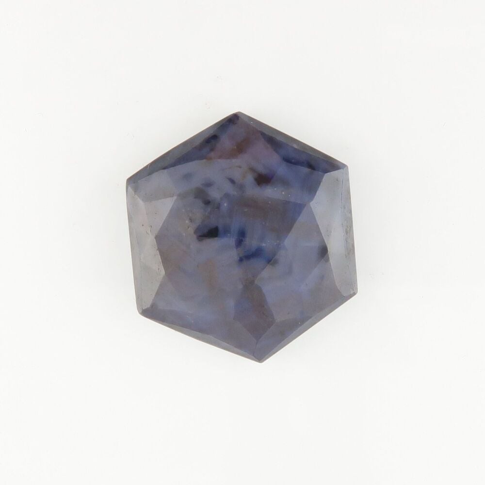 Sapphire faceted top sheen with growth pattern & unusual colour zoning- 2338