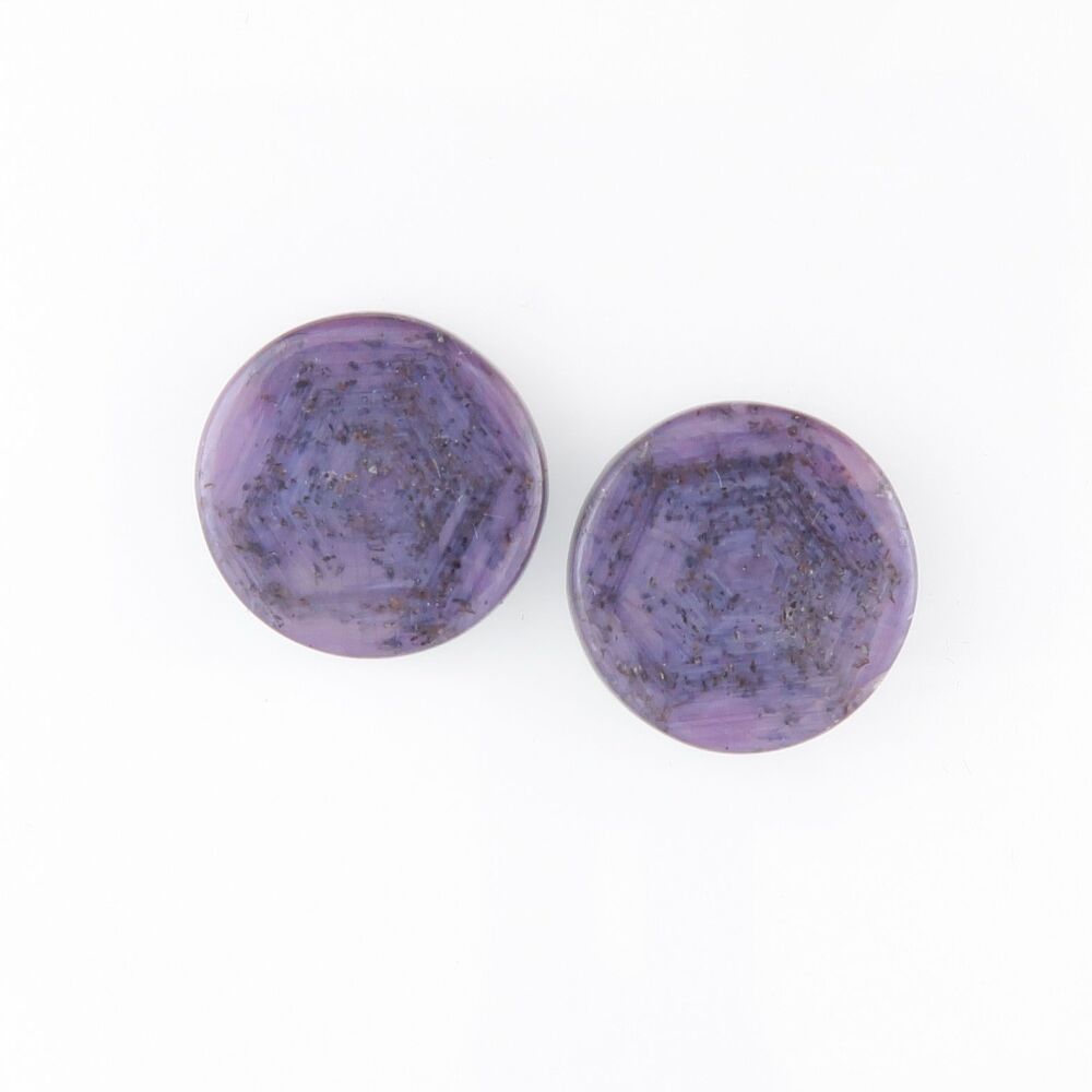 Sapphire sheen pair with growth pattern - 3345