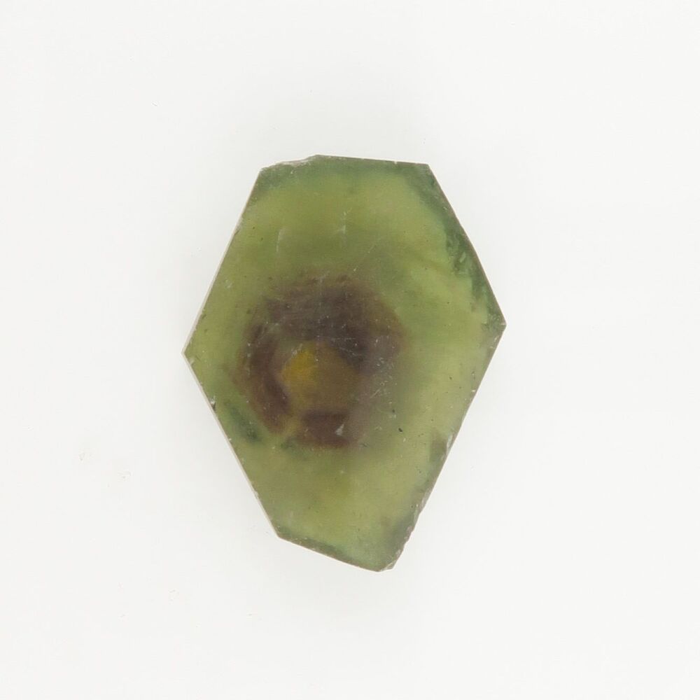 Sapphire slice with copper-coloured sheen growth pattern - 2969