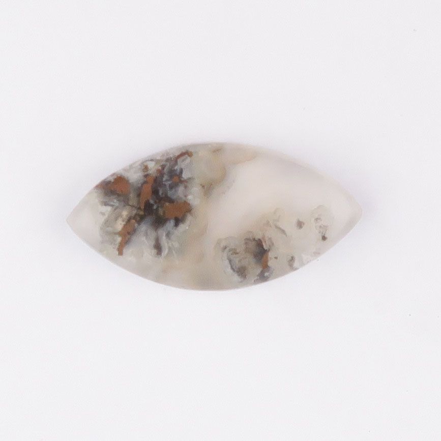 Chalcedony with native copper cabochon - 3879
