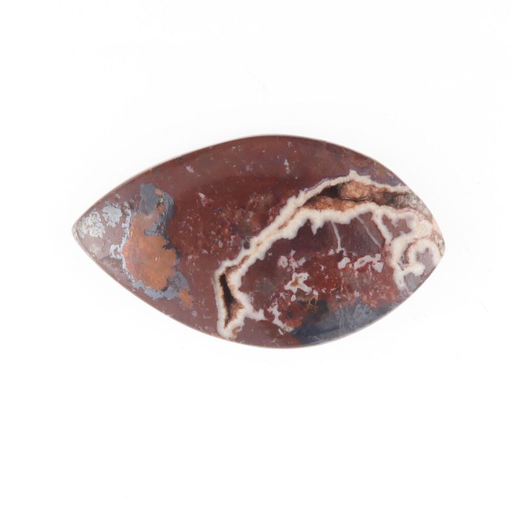 Copper in dolomite cabochon with druzy - 3889