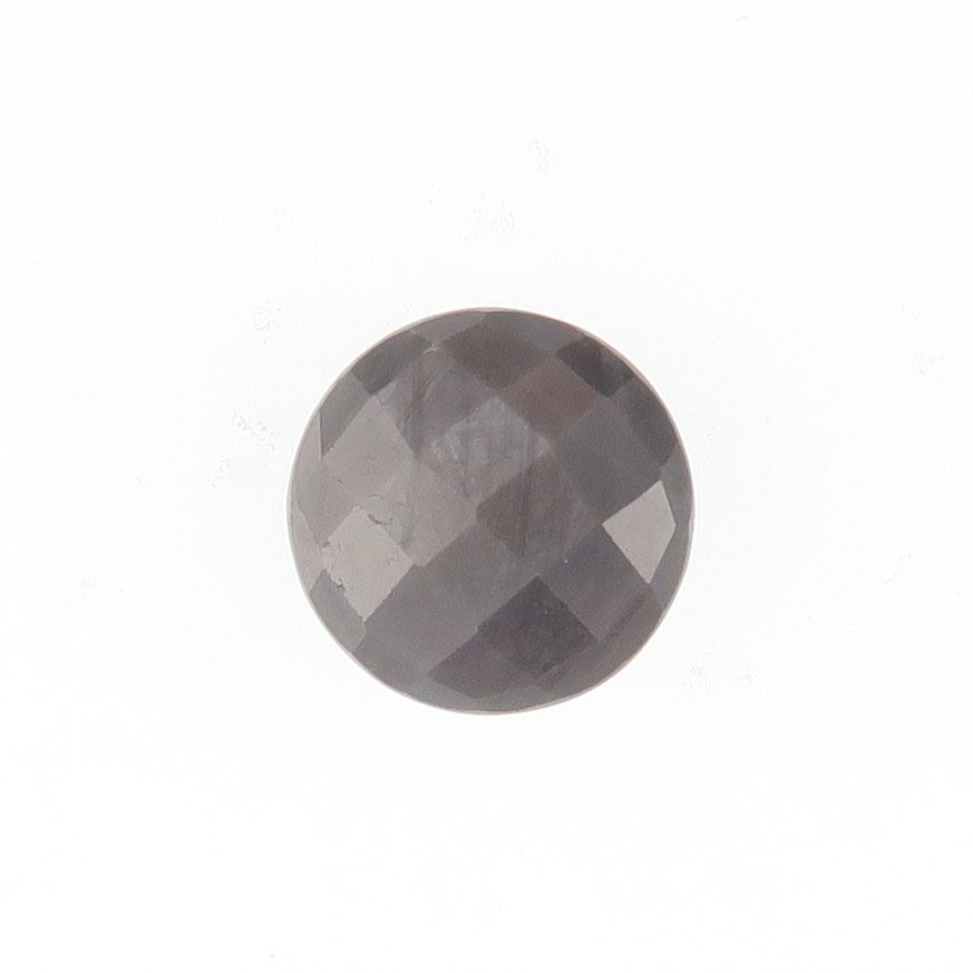 Sapphire faceted with dark grey sheen - 3965
