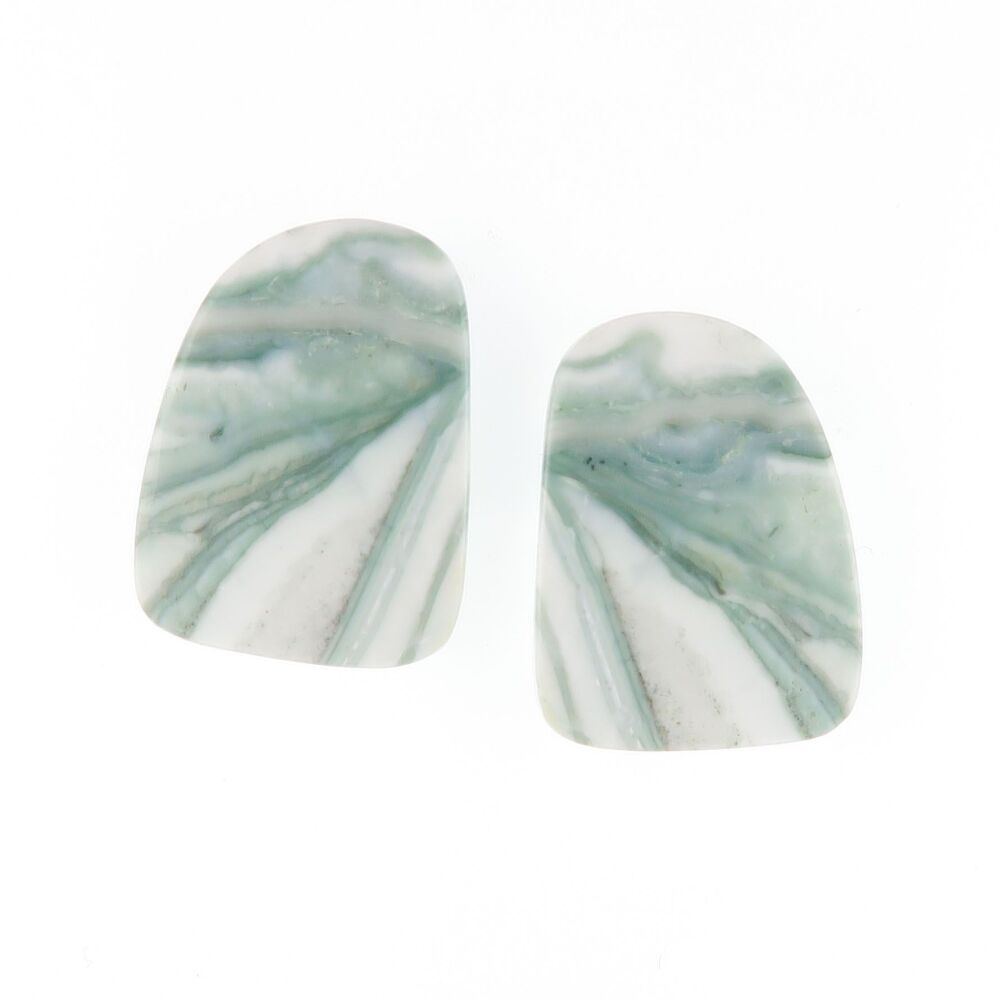 Green Jasper pair - 3975