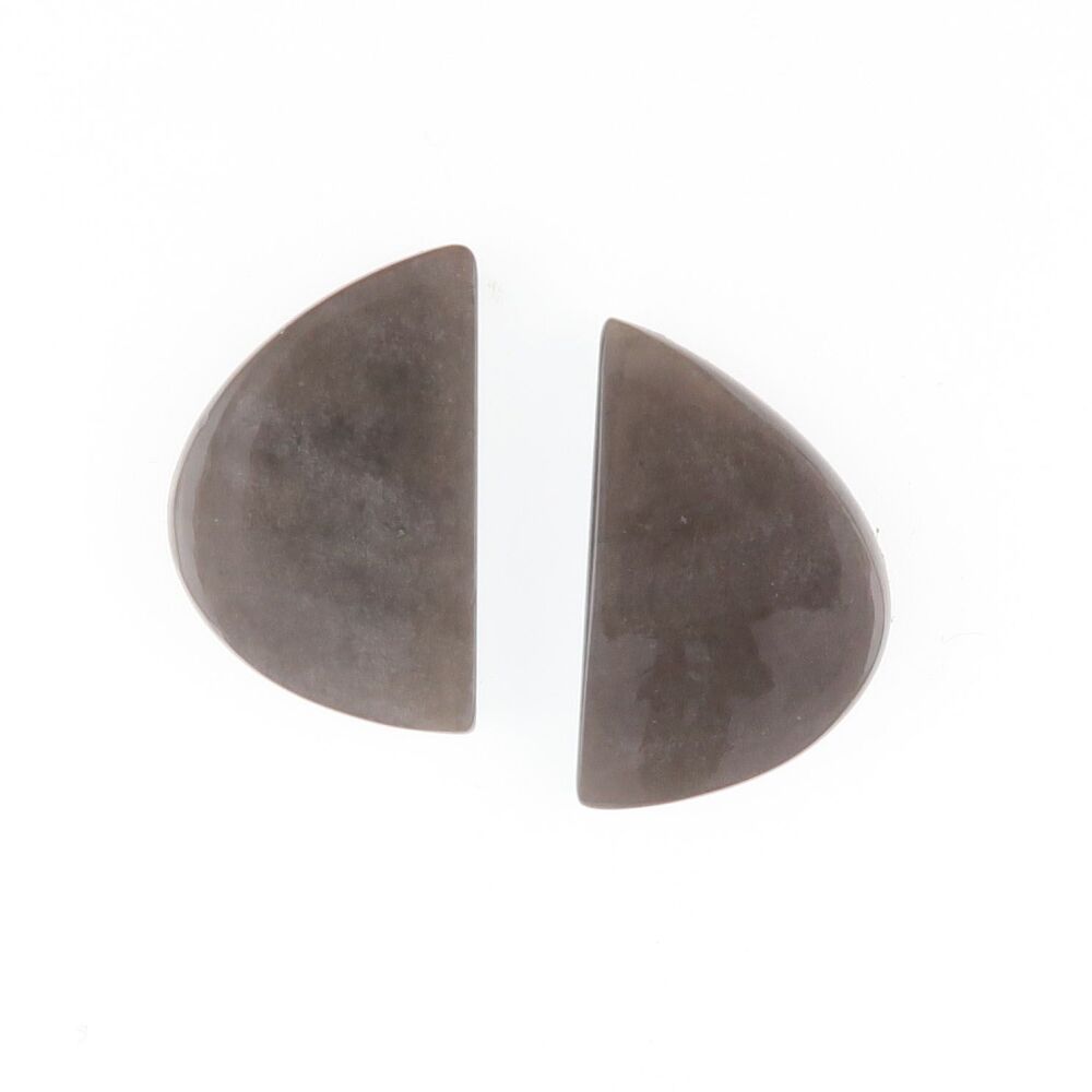 Silver sheen obsidian pair - 3826
