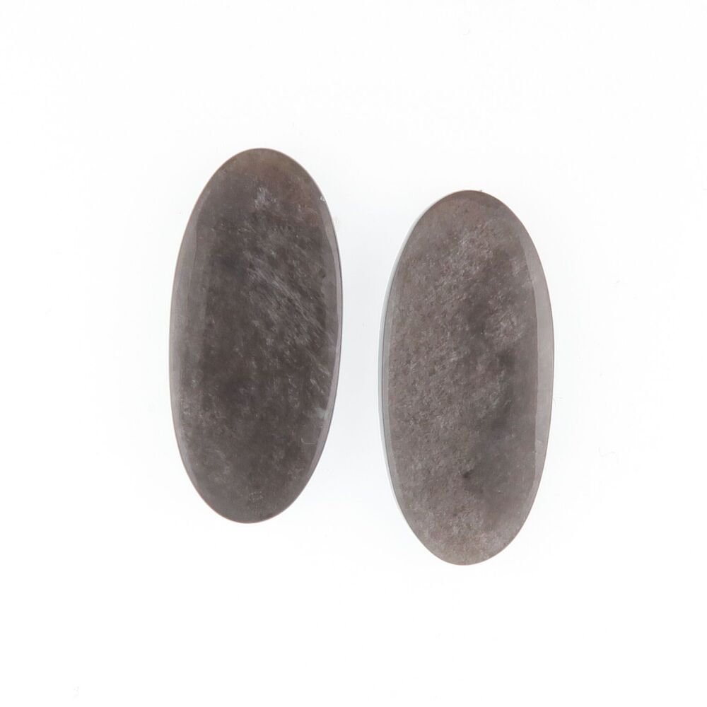 Silver sheen obsidian pair - 3825