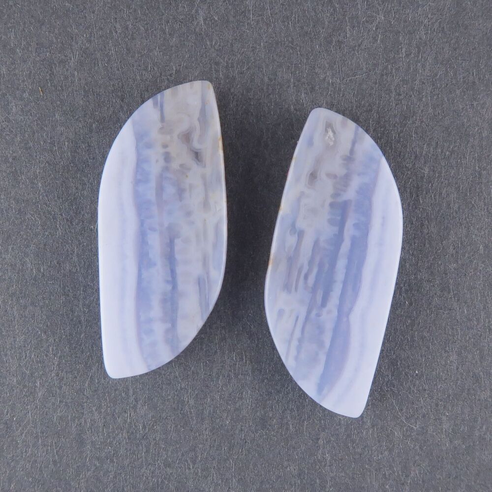 Blue lace agate pair - 3895