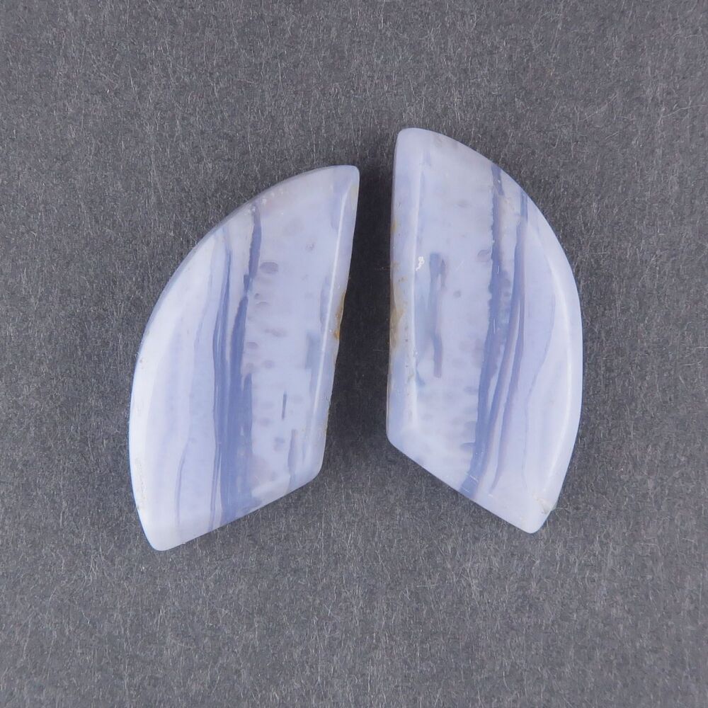 Blue lace agate pair - 3896