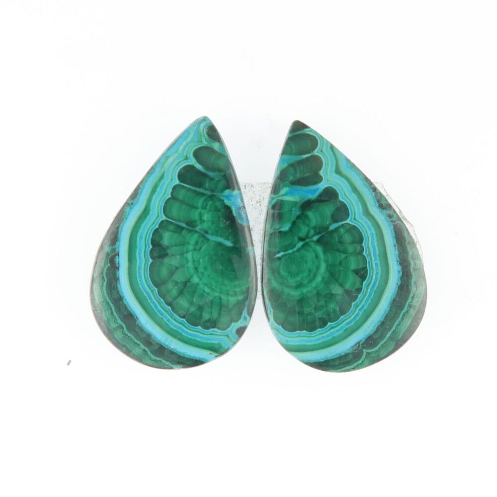 Malachite & chrysocolla pair - 3936