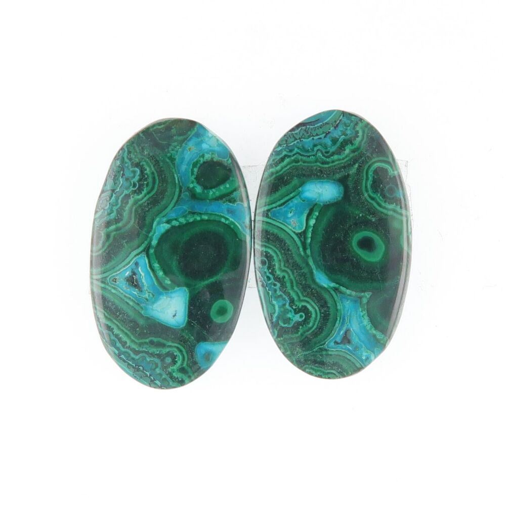 Malachite & chrysocolla pair - 3946