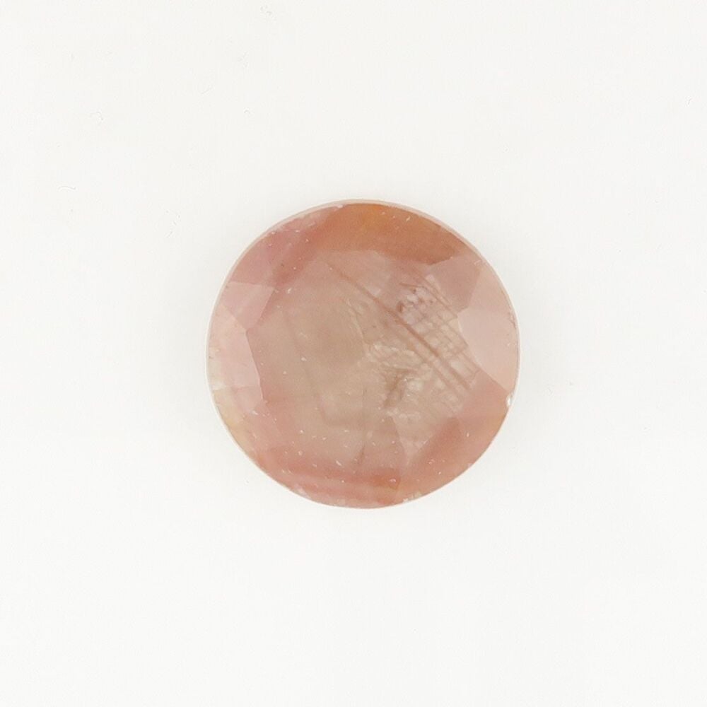 Sapphire facet top cabochon orange with growth pattern - 3271