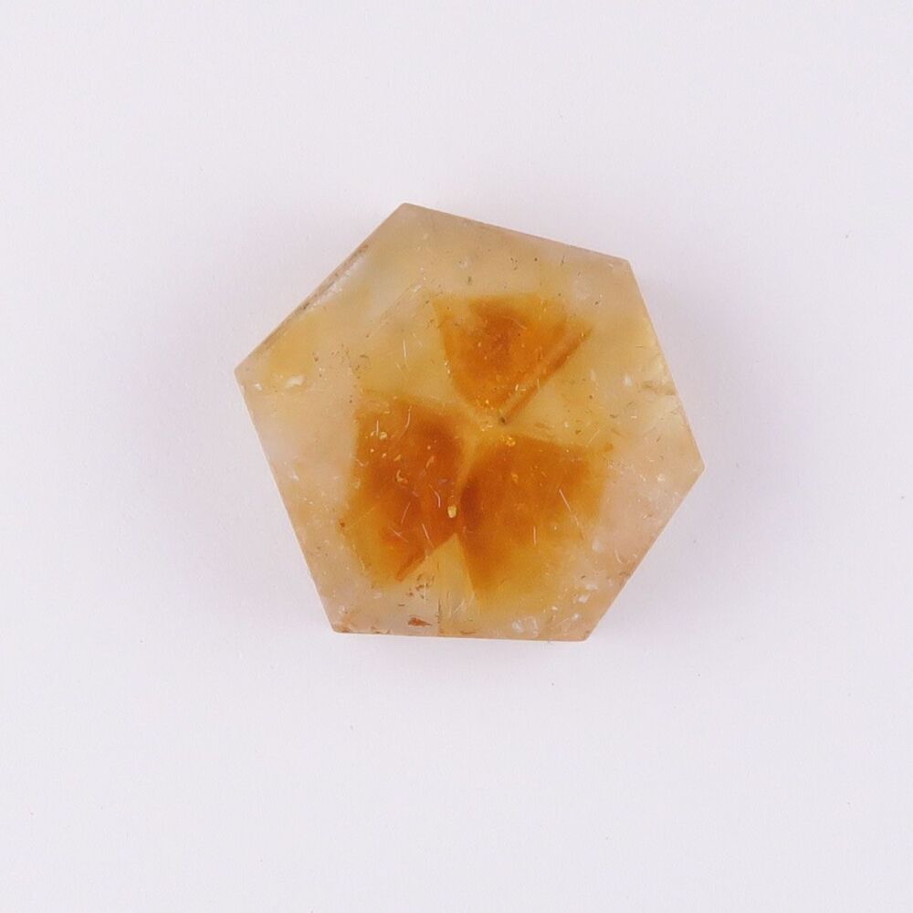 Bi-colour Citrine slice - 4132