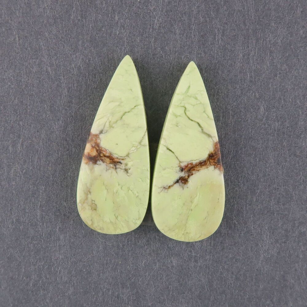Lemon chrysoprase pair - 3997