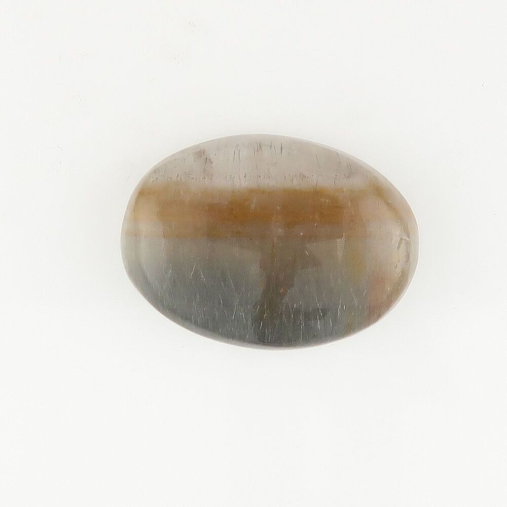 Quartz cabochon with rutile & other inclusions - 3669