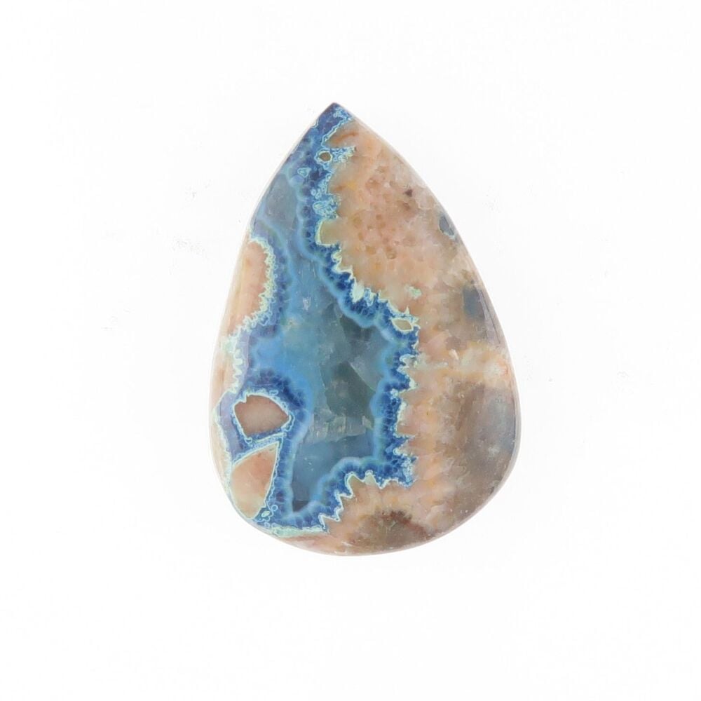 Azurite in host rock cabochon - 4056