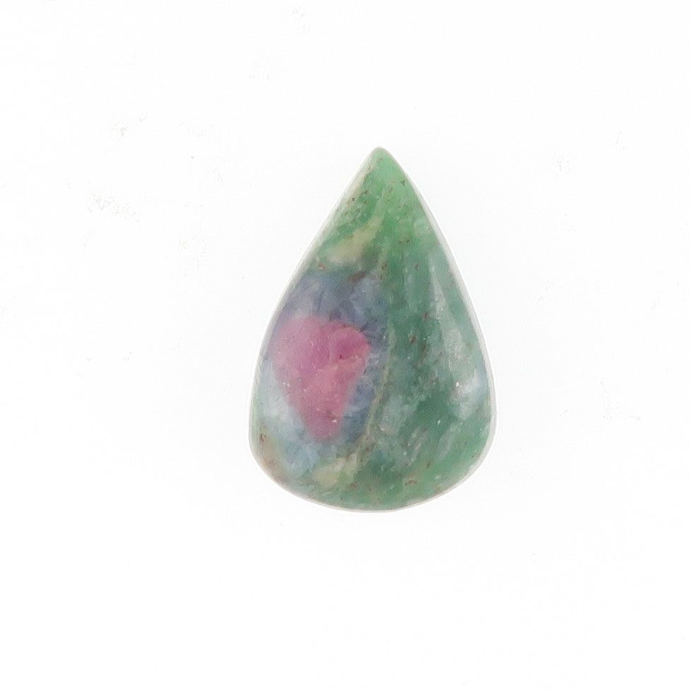 Ruby & kyanite in fuchsite cabochon - 4039