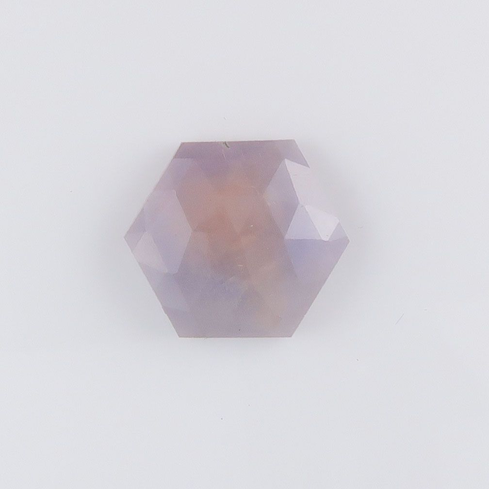 Sapphire facet top cabochon pink/blue - 1568