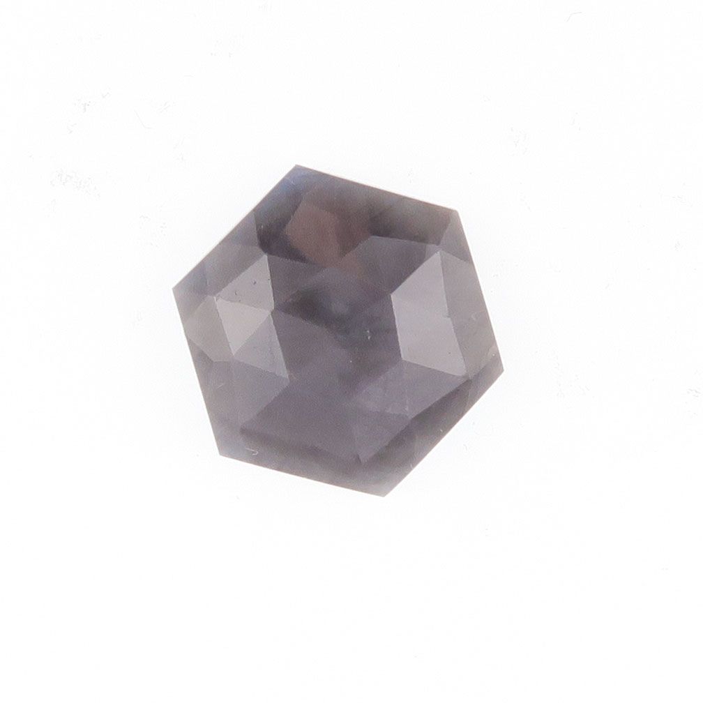 Sapphire facet top cabochon grey sheen - 1571