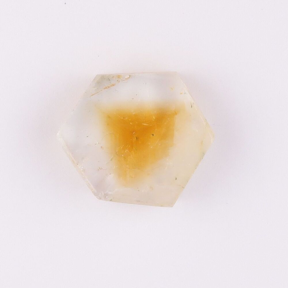 Bi-colour Citrine slice - 4131