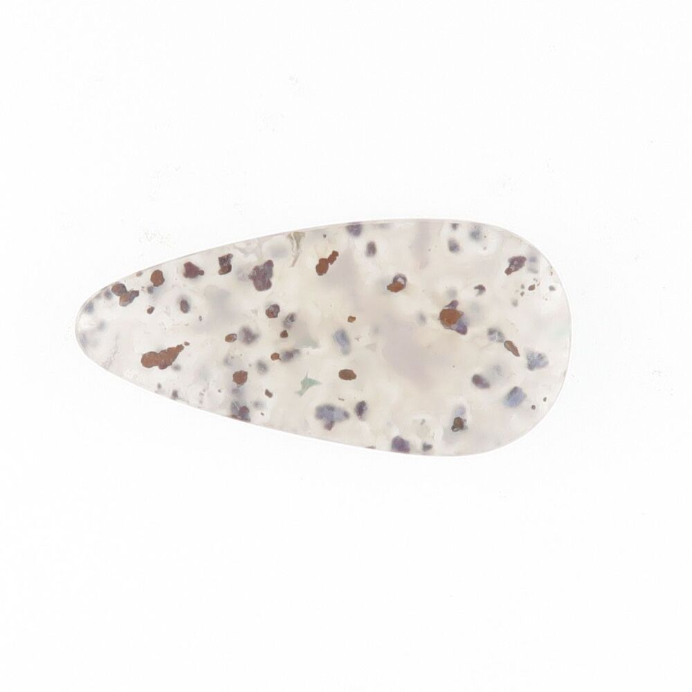 Confetti chrysocolla & copper in chalcedony cabochon - 3031