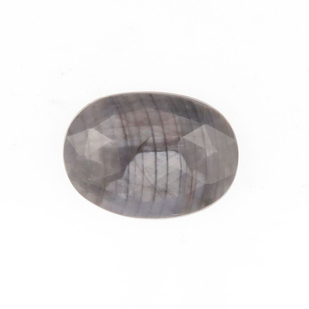 Sapphire facet top cabochon with grey sheen - 4073