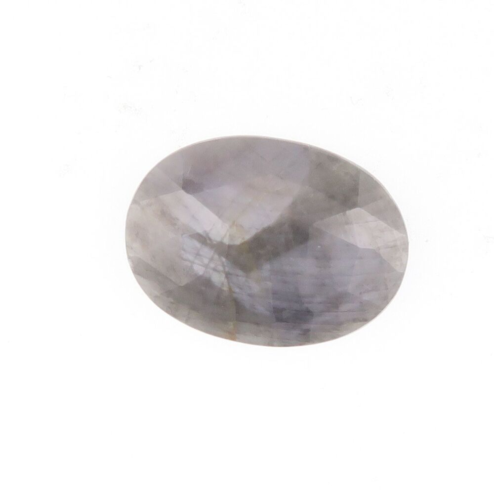 Sapphire facet top cabochon with grey sheen - 4077