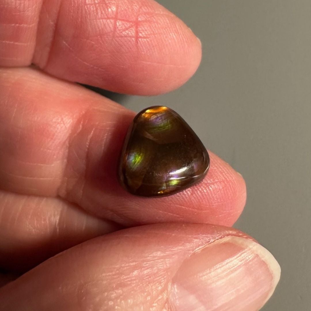 Fire agate cabochon - 4042