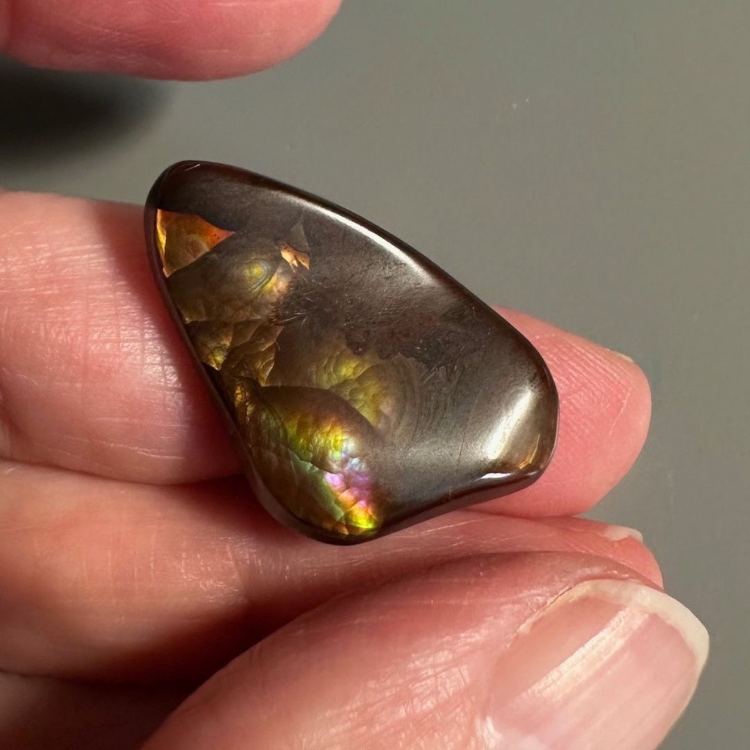 Fire agate cabochon - 4043