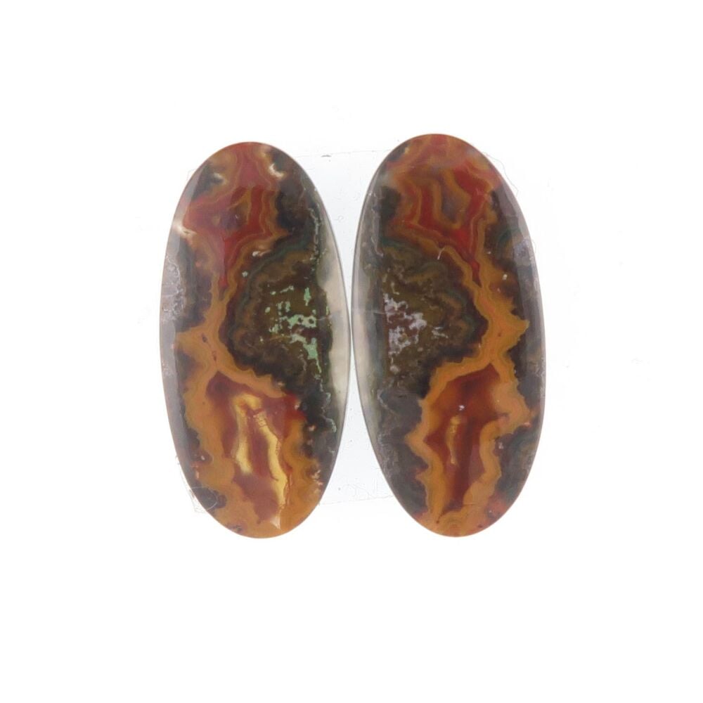 Seam agate pair - 4058