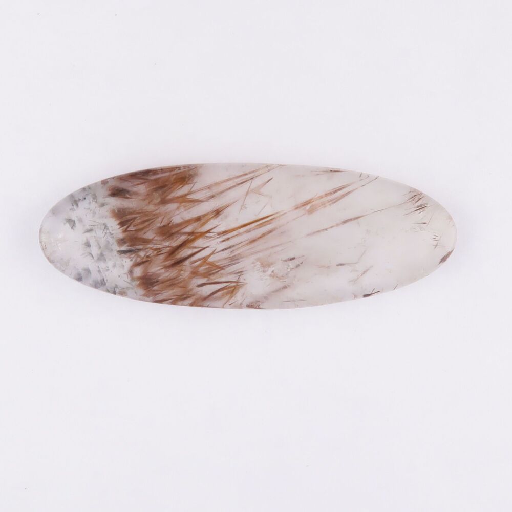 Quartz cabochon with goethite inclusions - 4174