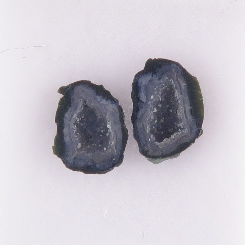 Geode pair with druzy - 4242