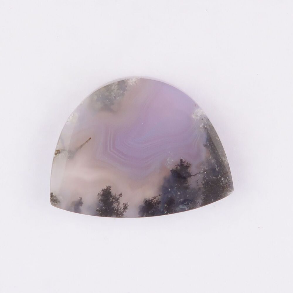 Moss agate & blue lace agate cabochon - 4191