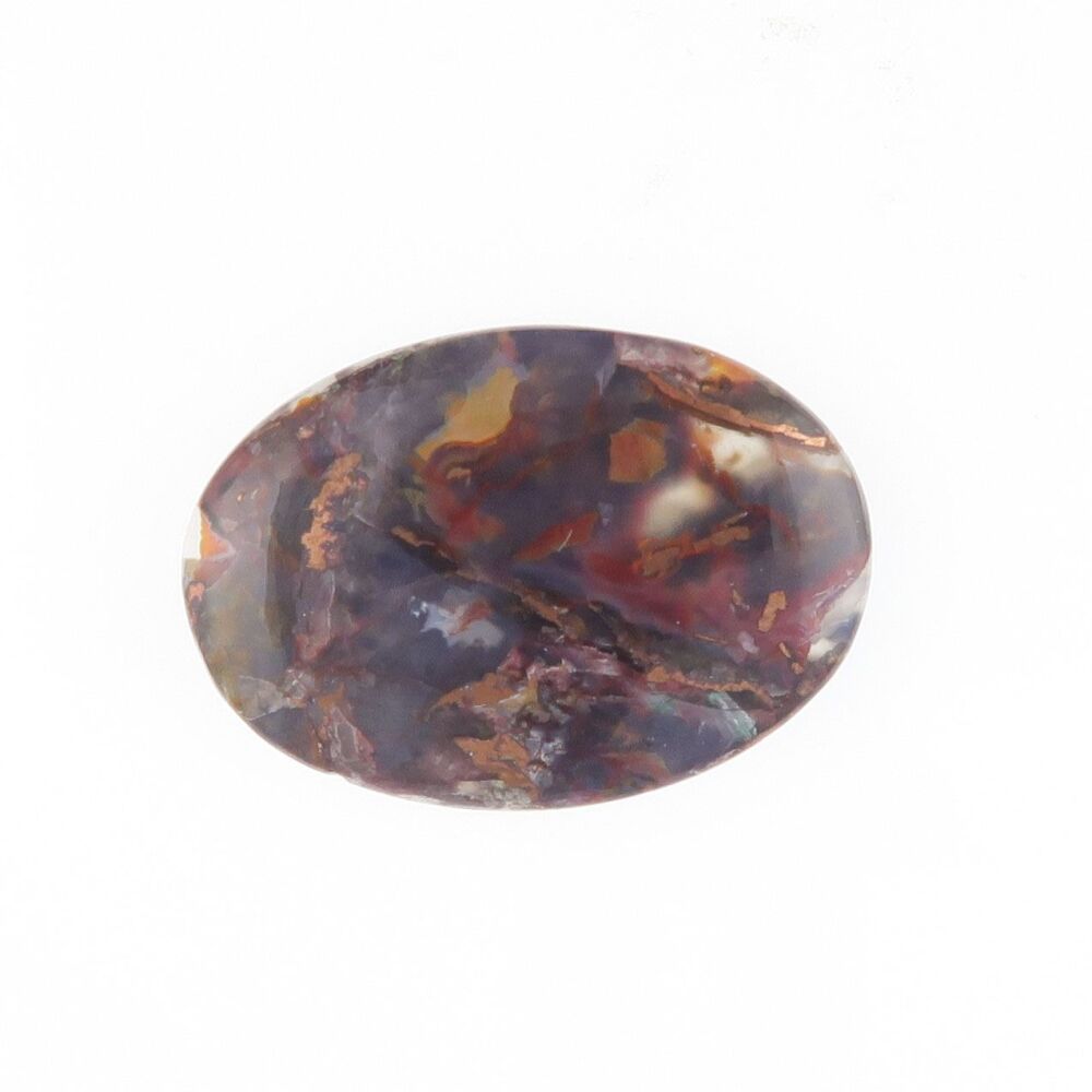 Chalcedony with native copper cabochon - 4296