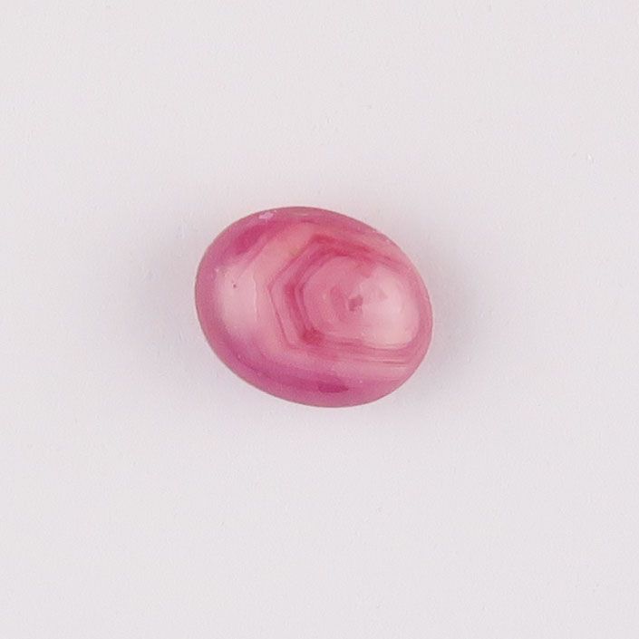 Sapphire cabochon pink with growth pattern - 4135