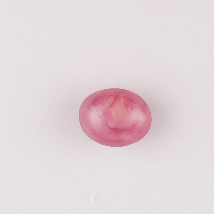Sapphire cabochon pink with growth pattern - 4136