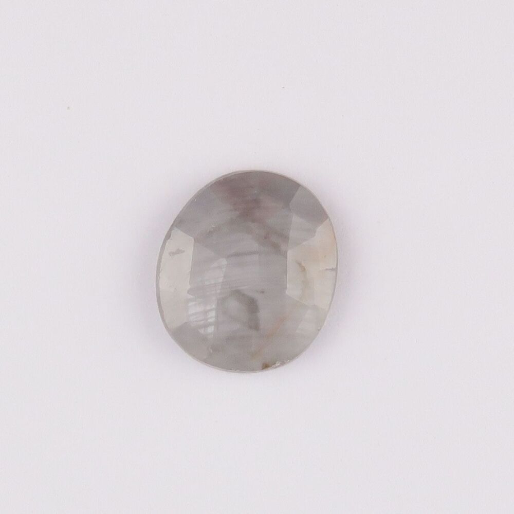 Sapphire facet top cabochon with grey sheen - 4304